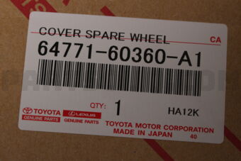 6477160360A1 COVER, SPARE WHEEL