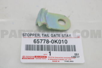 657780K010 STOPPER, TAIL GATE STAY