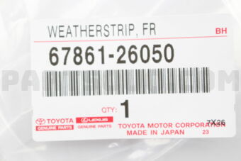 6786126050 WEATHERSTRIP, FRONT DOOR, RH