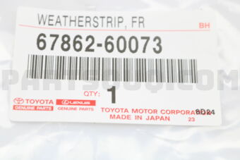 6786260073 Toyota WEATHERSTRIP, FRONT DOOR, LH