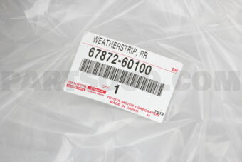 6787260100 WEATHERSTRIP, REAR DOOR, LH