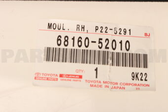 6816052010 WEATHERSTRIP ASSY, FRONT DOOR GLAS
