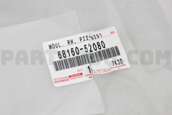 6816052080 WEATHERSTRIP ASSY, FRONT DOOR GLAS