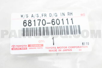 6817060111 WEATHERSTRIP ASSY, FRONT DOOR GLAS
