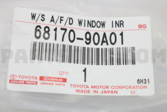 6817090A01 WEATHERSTRIP ASSY, FRONT DOOR GLAS