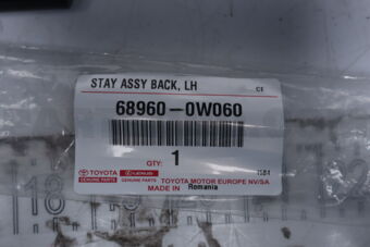 689600W060 Toyota STAY ASSY, BACK DOOR, LH