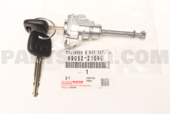 6905221090 Toyota CYLINDER &amp; KEY SET, DOOR LOCK, LH