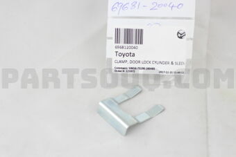 6968120040 CLAMP, DOOR LOCK CYLINDER & SLEEVE