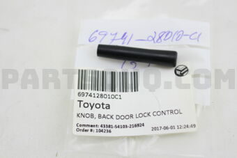 6974128010C1 KNOB, BACK DOOR LOCK CONTROL