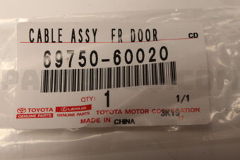6975060020 CABLE ASSY, FRONT DOOR INSIDE LOCKING, RH/LH