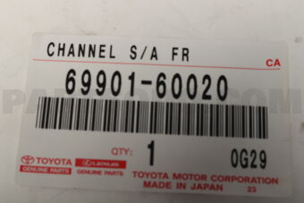 6990160020 CHANNEL SUB-ASSY, FRONT DOOR GLASS