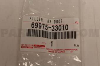 6997533010 Toyota FILLER, REAR DOOR GLASS CHANNEL