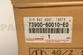 7390060010E0 Toyota AIR BAG ASSY, INSTRUMENT PANEL, LOWER NO.1