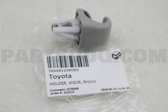 7434812040B0 HOLDER, VISOR, RH/LH