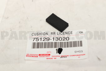 7512913020 CUSHION, REAR LICENCE PLATE