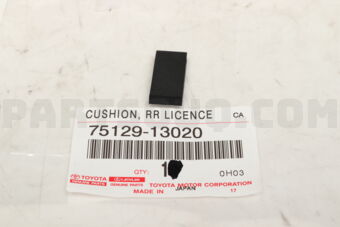 7512913020 CUSHION, REAR LICENCE PLATE
