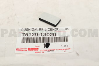 7512913020 CUSHION, REAR LICENCE PLATE