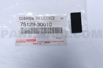 7512930010 CUSHION, REAR LICENCE PLATE