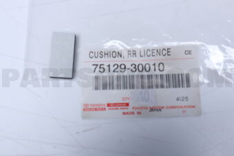 7512930010 CUSHION, REAR LICENCE PLATE
