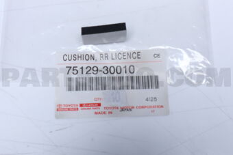 7512930010 CUSHION, REAR LICENCE PLATE