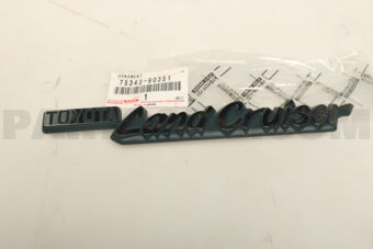 7534390351 PLATE, FRONT FENDER NAME, NO.1 (MO