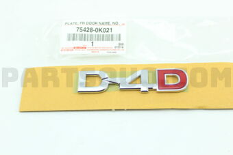 754280K021 PLATE, BACK DOOR NAME, NO.2