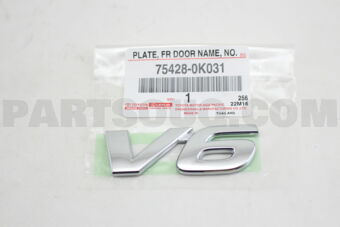 754280K031 PLATE, BACK DOOR NAME, NO.2