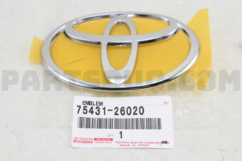 7543126020 EMBLEM, BACK DOOR, NO.1