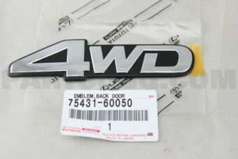 7543160050 EMBLEM, BACK DOOR, NO.1