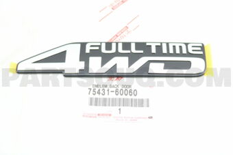 7543160060 EMBLEM, BACK DOOR, NO.1