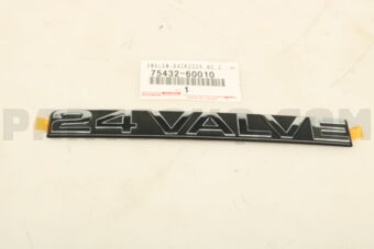 7543260010 PLATE, BACK DOOR NAME, NO.2