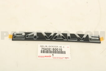 7543260010 PLATE, BACK DOOR NAME, NO.2