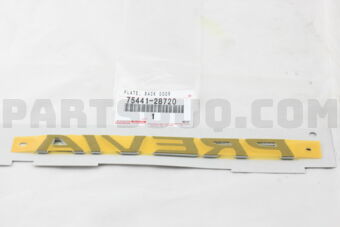 7544128720 PLATE, BACK DOOR NAME, NO.2