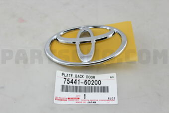 7544160200 PLATE, BACK DOOR NAME