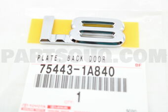 754431A840 PLATE, BACK DOOR NAME, NO.3