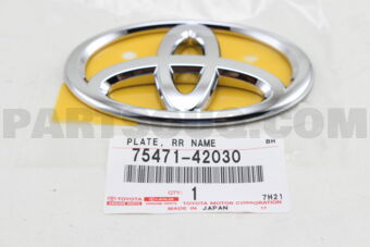 7547142030 PLATE, REAR NAME