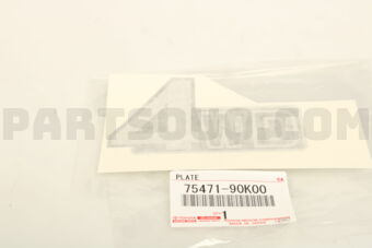 7547190K00 PLATE, REAR NAME, NO.5 (MECHANISM)
