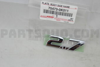 754730K011 PLATE, BACK DOOR NAME