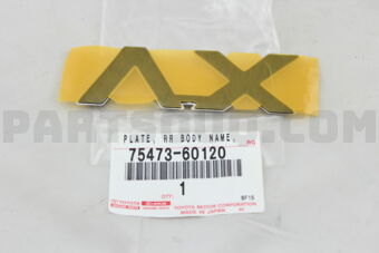 7547360120 PLATE, REAR BODY NAME, NO.3