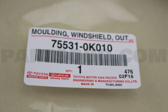 755310K010 MOULDING, WINDSHIELD, OUTER UPPER