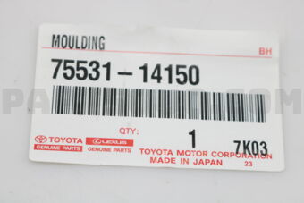 7553114150 MOULDING, WINDSHIELD, OUTER UPPER