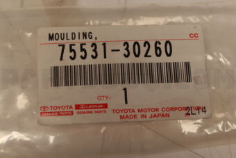 7553130260 Toyota MOULDING, WINDSHIELD, OUTER UPPER