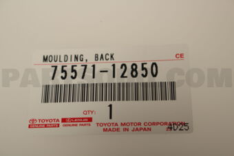 7557112850 Toyota MOULDING, BACK WINDOW, OUTSIDE UPPER