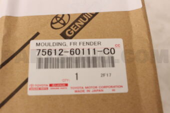 7561260111C0 Toyota MOULDING, FRONT FENDER, OUTSIDE FRONT LH