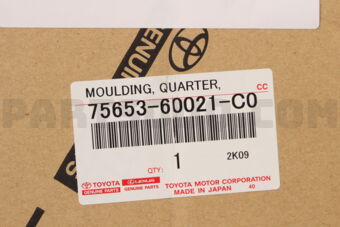 7565360021C0 Toyota MOULDING, QUARTER OUTSIDE, RH NO.3