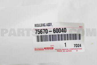 7567060040 MOULDING, QUARTER BELT, LH