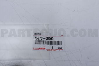 7567060060 Toyota MOULDING, QUARTER BELT, LH