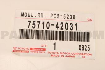7571042031 MOULDING ASSY, FRONT DOOR BELT, RH