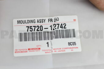 7572012742 MOULDING ASSY, FRONT DOOR BELT, LH