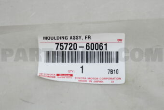 7572060061 MOULDING ASSY, FRONT DOOR BELT, LH